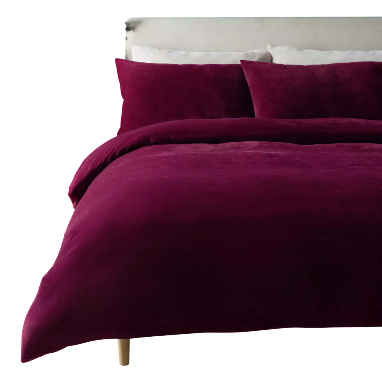 Slinky Fleece Berry duvet Set - Super King size