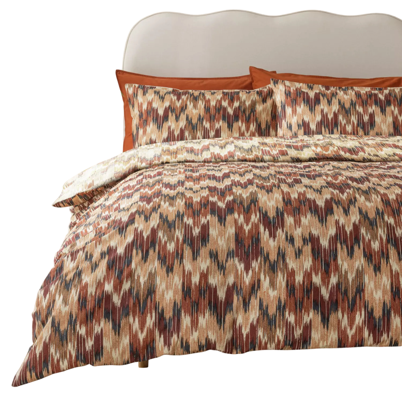 Cotton Ikat Print Bedding Set - Single