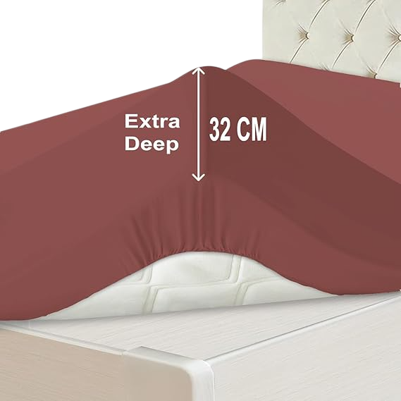 100% Cotton Fitted Sheet with Pillowcase Pair | Light & Fresh Feel