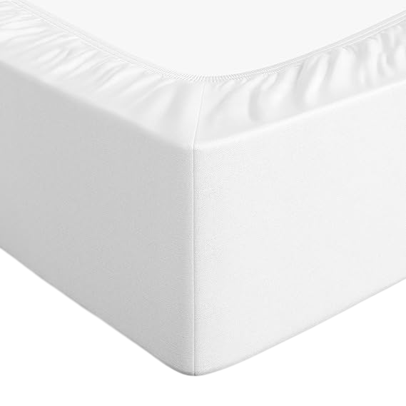 Basics Soft Microfibre Single Fitted Sheet, Deep Pocket 12 inch (30 cm), White